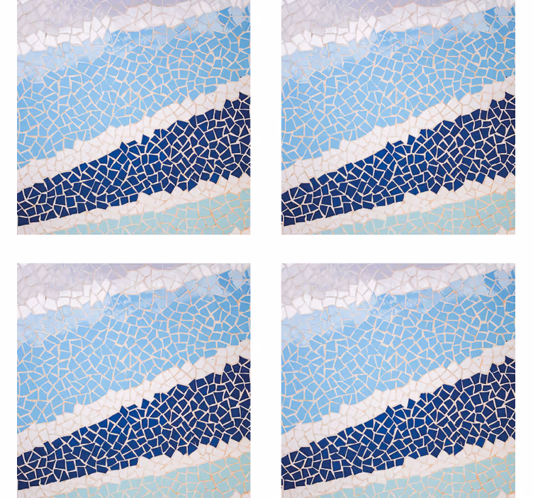 dessous de verre en carreaux Carreaux de mosaïque bleue - TenStickers
