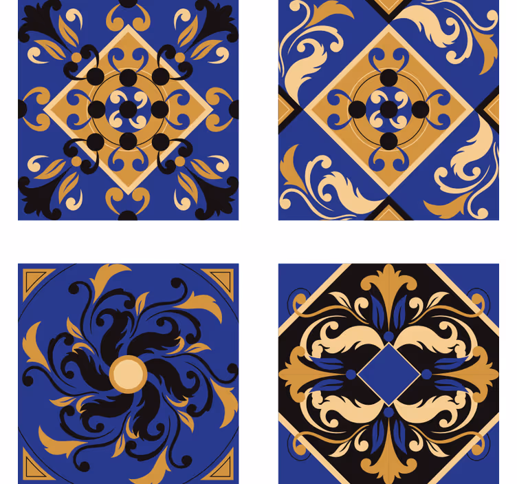 Dessous de verre carreaux style ornemental - TenStickers