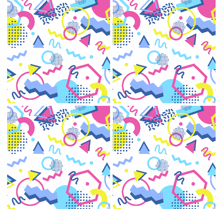 Dessous de verre geek motifs géométriques colorés - TenStickers