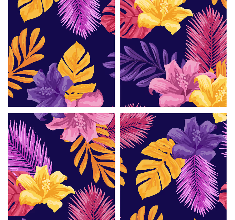 dessous de verre moderne sticker tropical et coloré - TenStickers