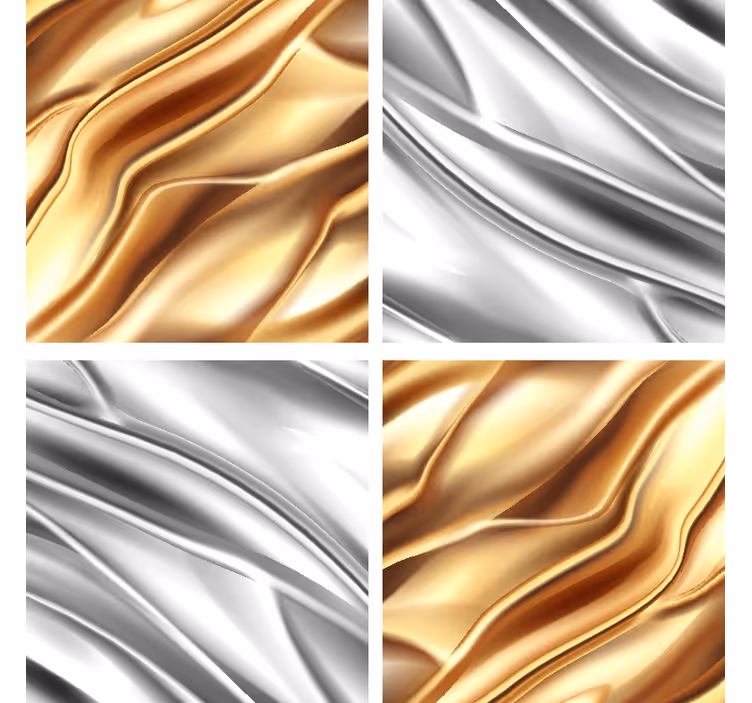 Dessous de verre vagues métalliques brillantes - TenStickers