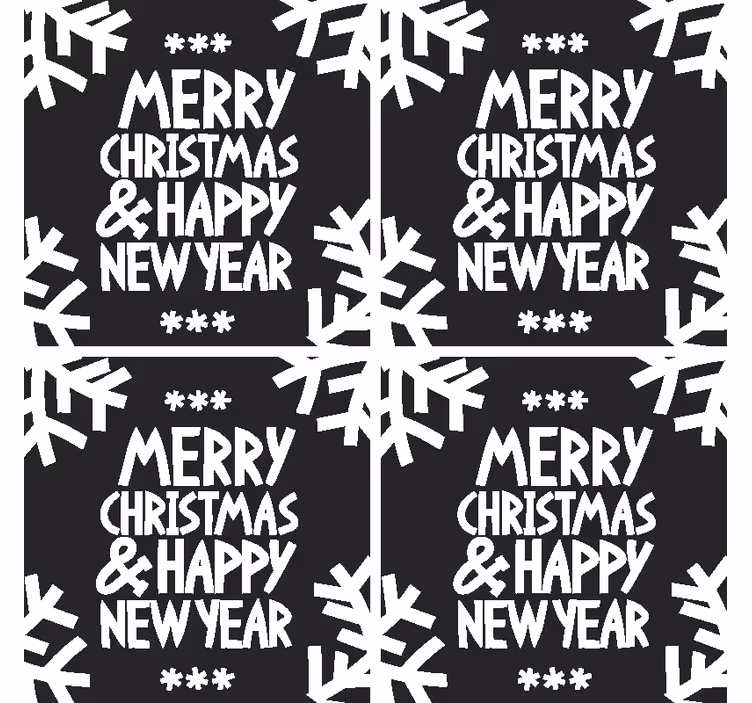 Dessous de verre Joyeux noël et bonne année  - TenStickers