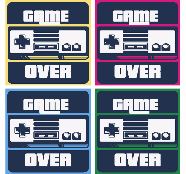 Dessous de Verre jeu Game over - TenStickers