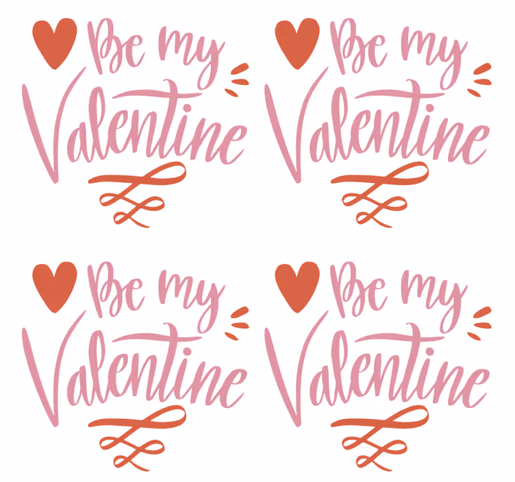 Dessous de verre citation cœur de valentine - TenStickers