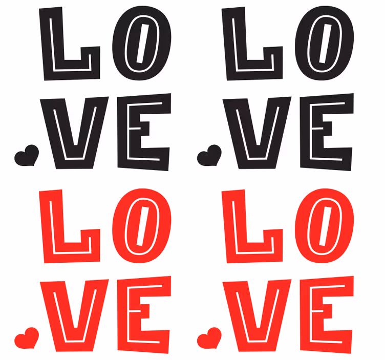 Dessous de verre citation typographie amour audacieuse - TenStickers