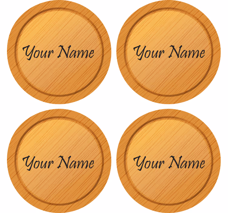 Dessous de verre Texture effet bois et personnalisable - TenStickers