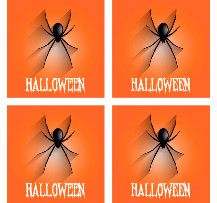 Dessous de verre halloween design araignée effrayante - TenStickers