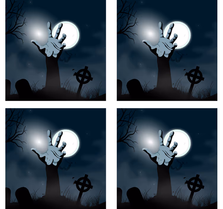 Dessous de verre halloween main de cimetière effrayante - TenStickers