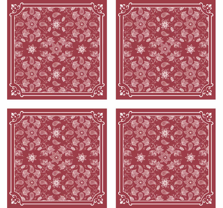 Dessous de verre vintage motif floral - TenStickers