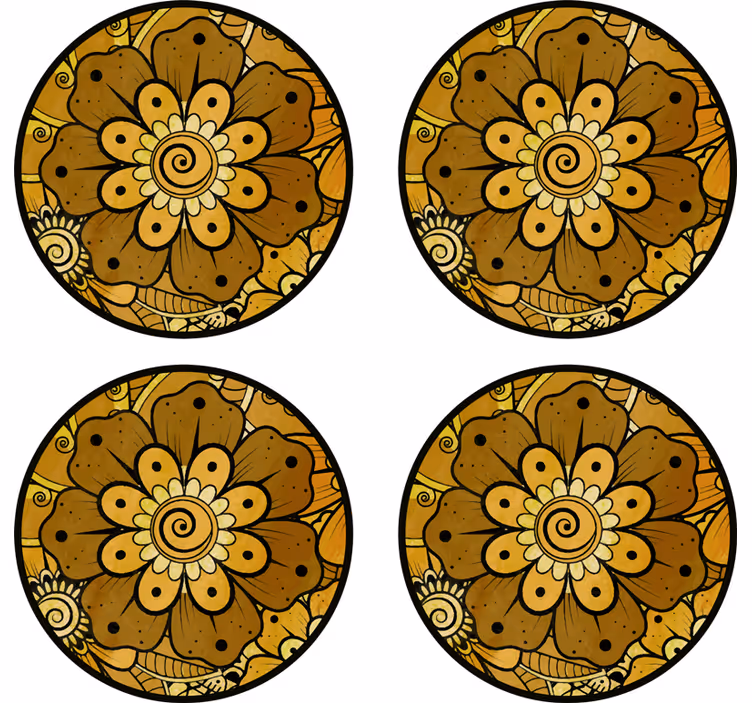 Dessous de verre motif floral délicat - TenStickers