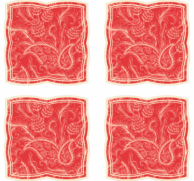 Dessous de verre motif floral orné - TenStickers