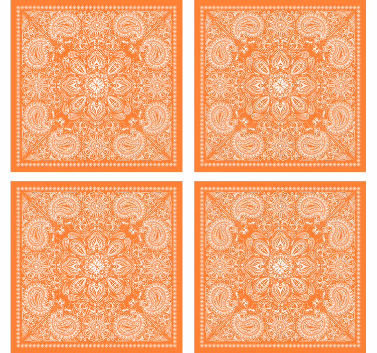 Dessous de verre motif paisley détaillé - TenStickers