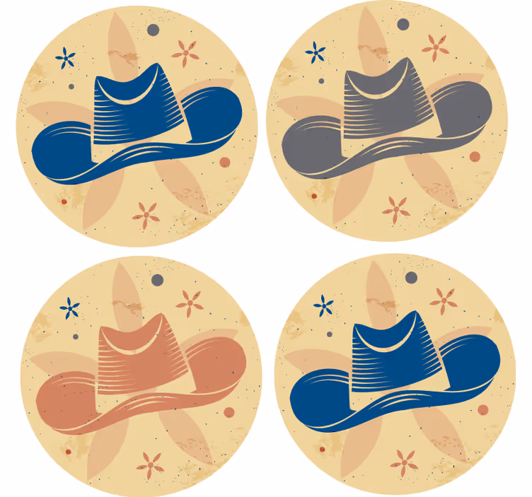 Dessous de verre geek motif chapeau stylisé - TenStickers