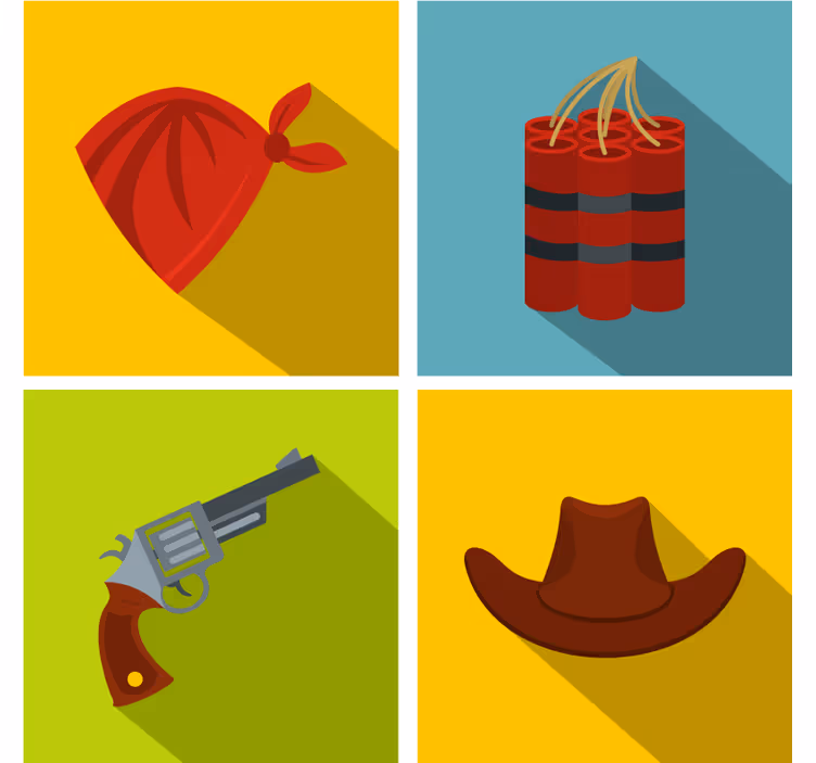 Dessous de verre geek chapeau de cow-boy et dynamite - TenStickers
