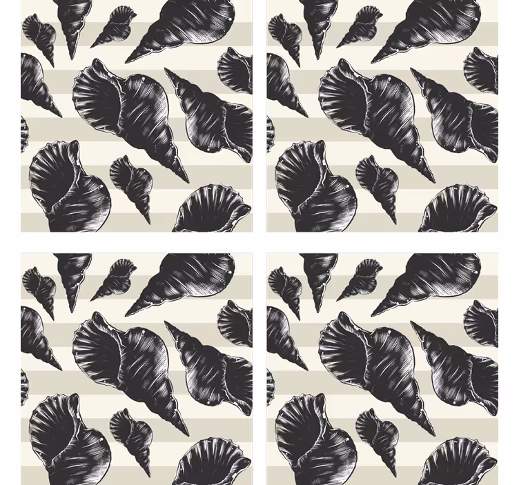 Dessous de verre motifs de coquillages élégants - TenStickers
