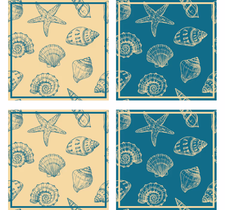 Dessous de verre motif coquillage elements - TenStickers