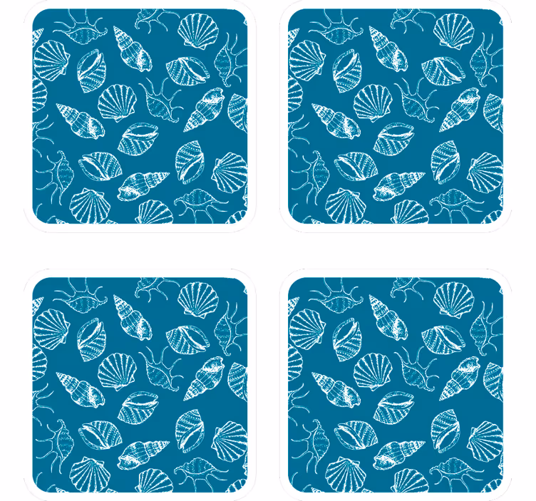 Dessous de verre motifs coquillages - TenStickers