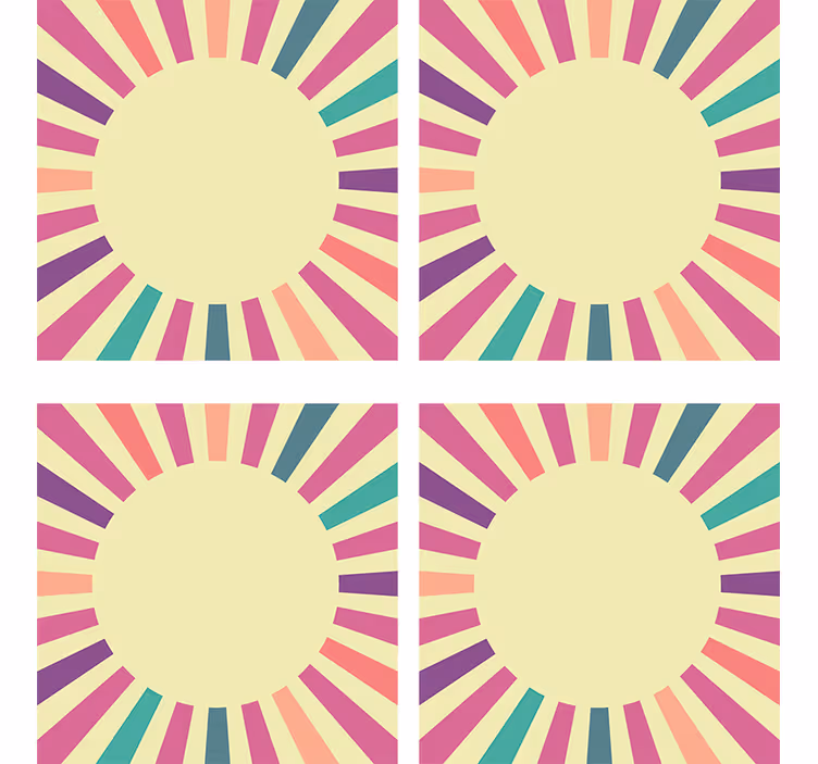 Dessous de verre moderne élément circulaire géométrique - TenStickers