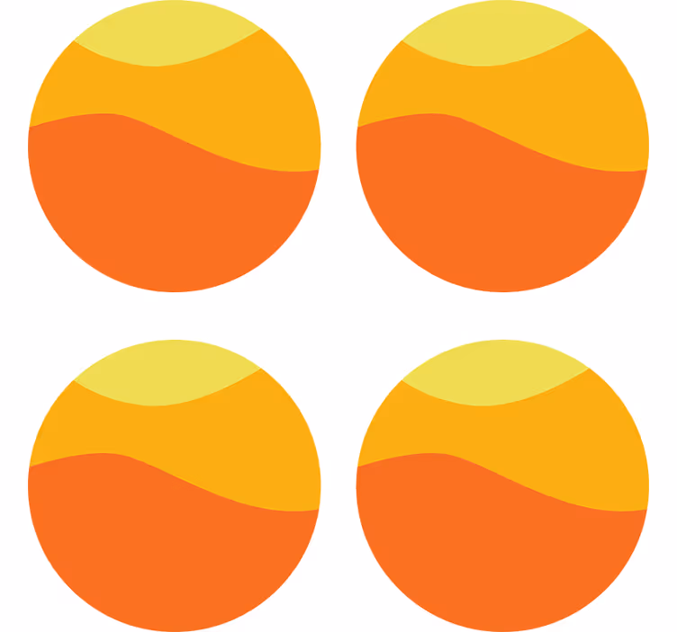Dessous de verre couches colorées ondulées - TenStickers