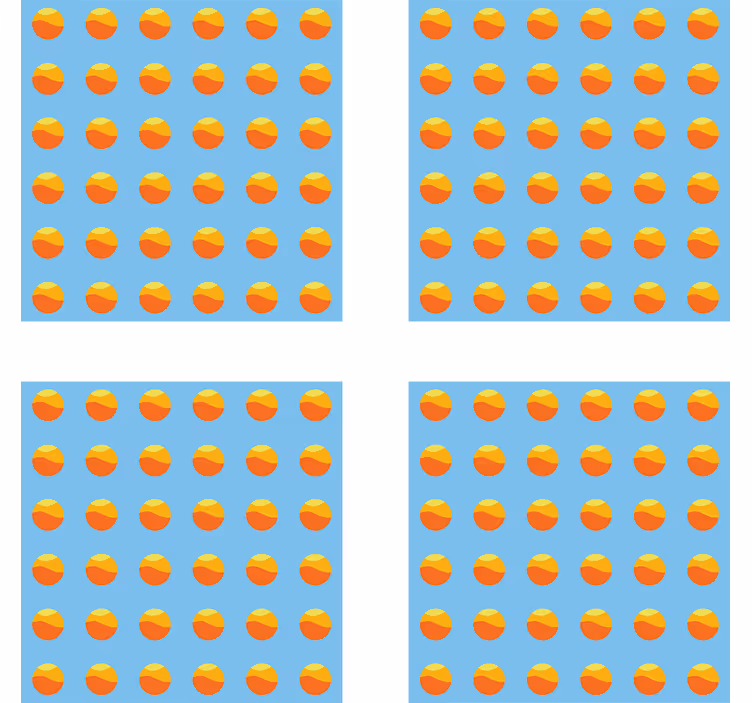 Dessous de verre moderne motif circulaire coloré - TenStickers