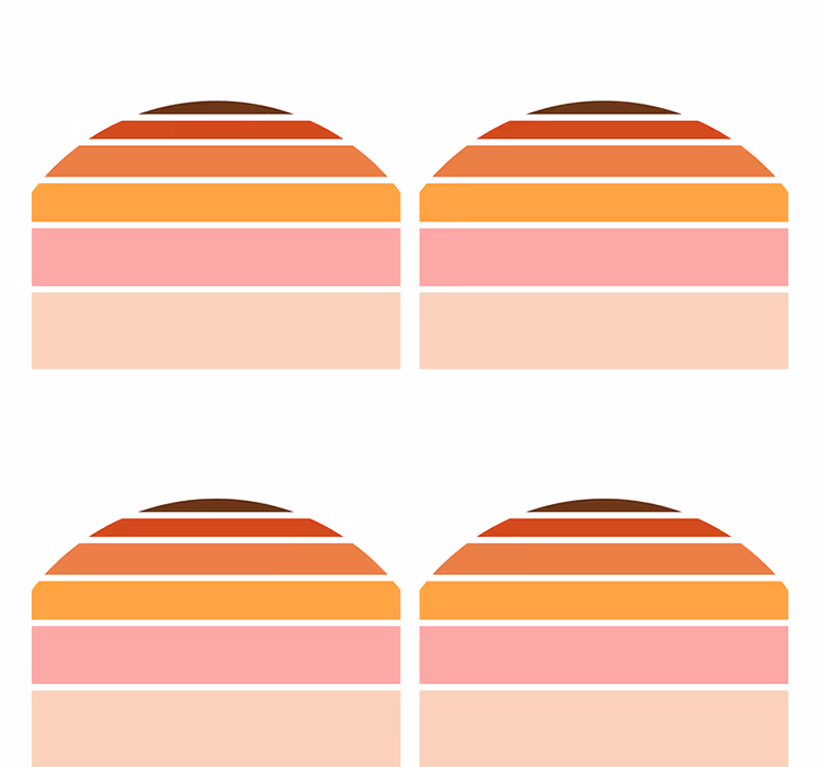 Dessous de verre forme colorée superposée - TenStickers