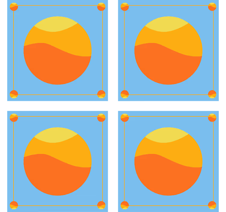 Dessous de verre champs de couleurs circulaires vives - TenStickers