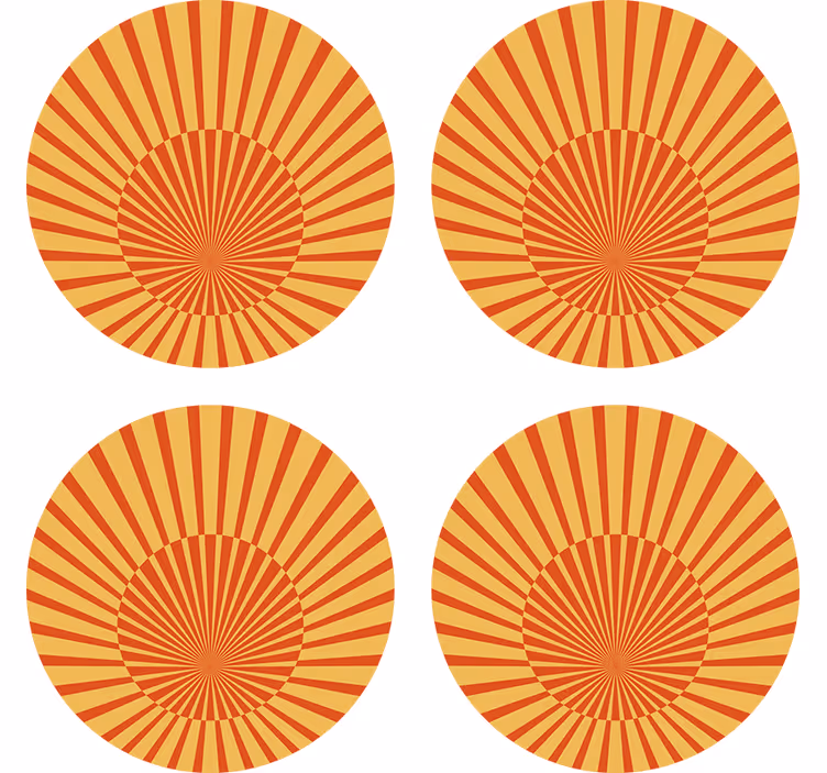 Dessous de verre motif éclatant de soleil - TenStickers
