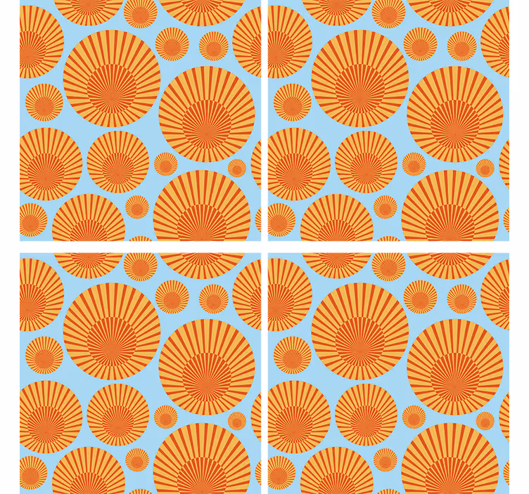 Dessous de verre motifs circulaires radieux - TenStickers