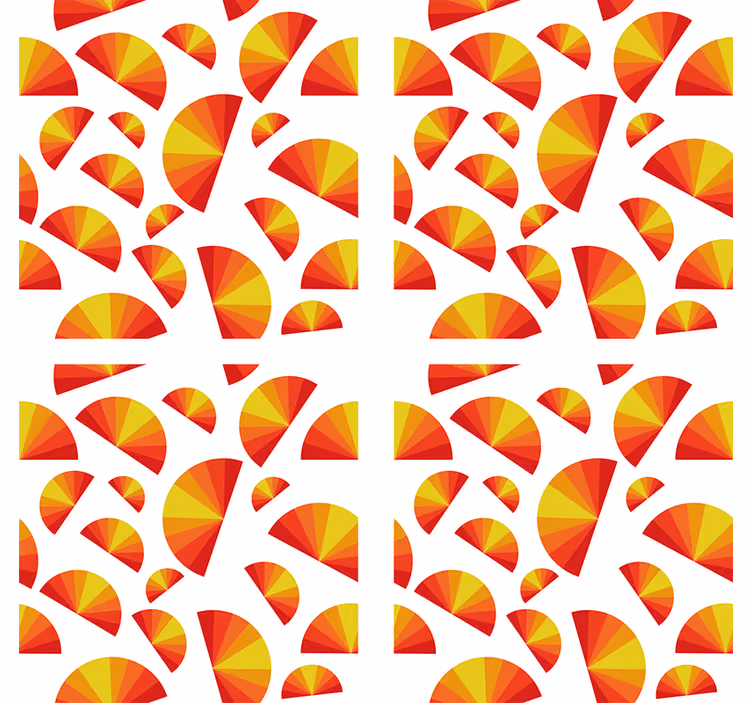 Dessous de verre motifs géométriques en éventail - TenStickers