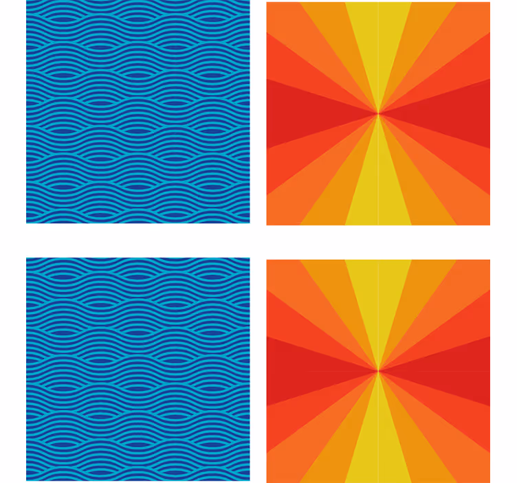 Dessous de verre Éclat de couleurs rayonnantes - TenStickers