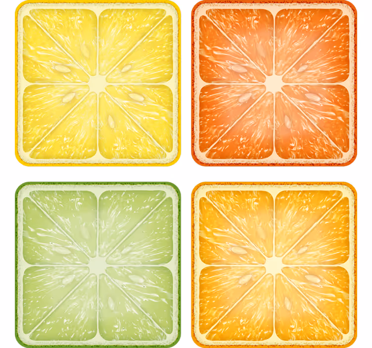Dessous de verre tranche de citrus minima - TenStickers