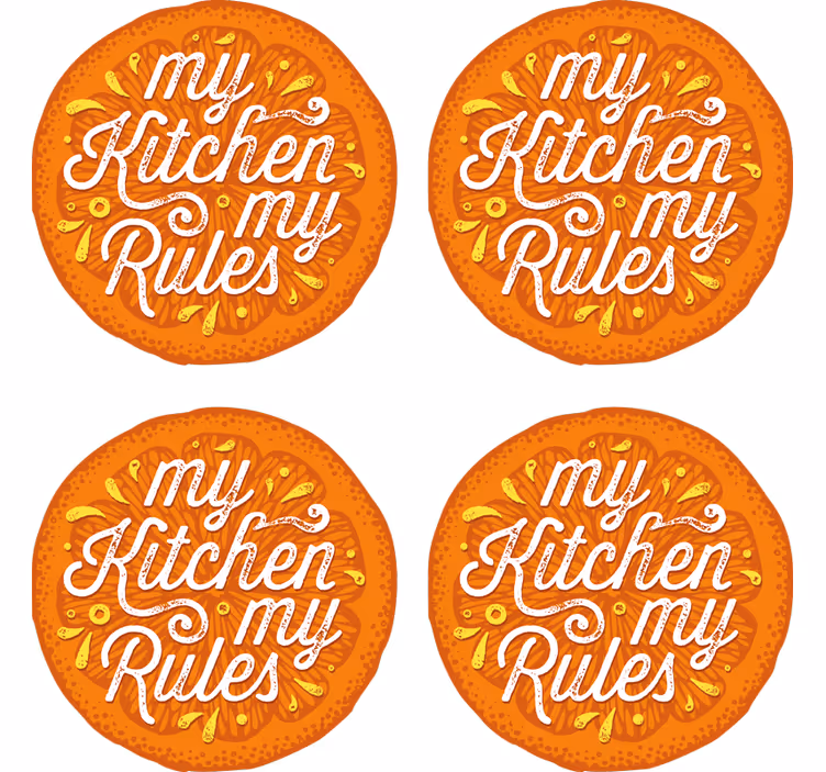 Dessous de verre bière règles de cuisine texte - TenStickers
