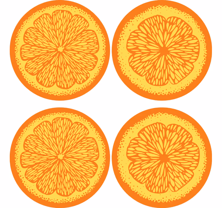 Dessous de verre moderne motif tranche de citron - TenStickers