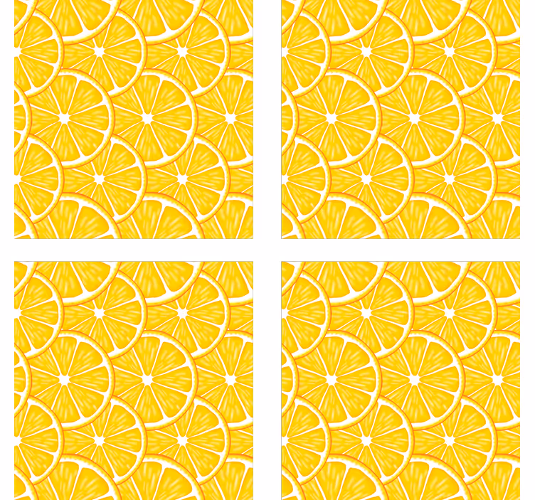 Dessous de verre concept tranche d'agrume - TenStickers