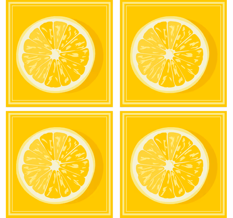 Dessous de verre style tranche d'agrumes - TenStickers