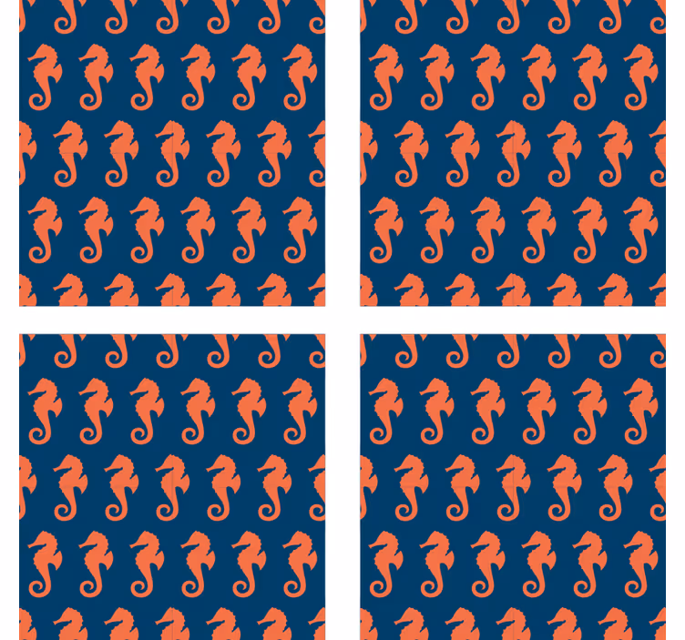 Dessous de verre geek motif hippocampe - TenStickers