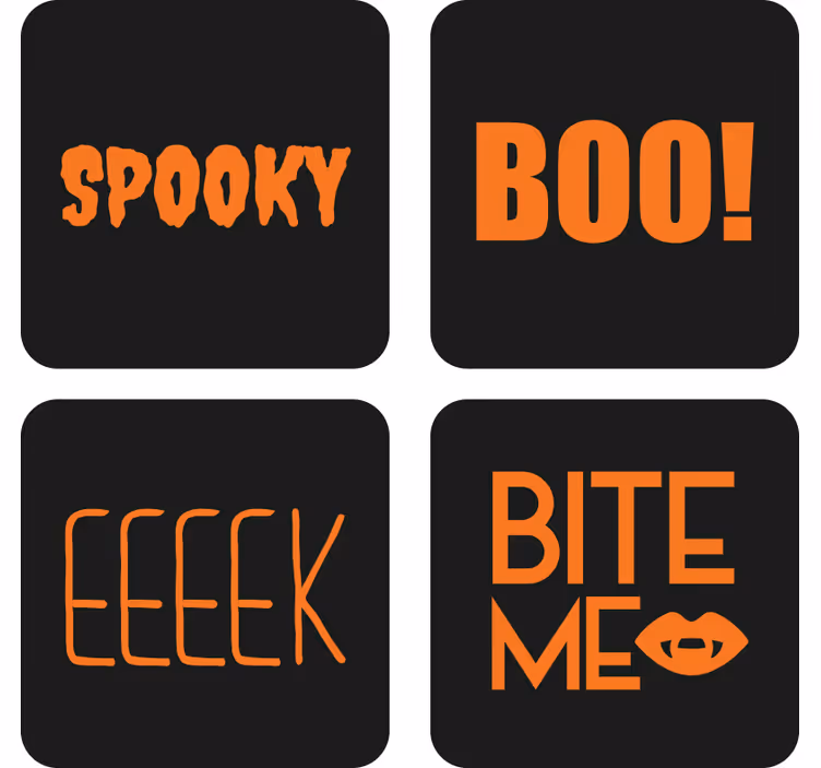 Dessous de verre halloween graphique texte halloween - TenStickers