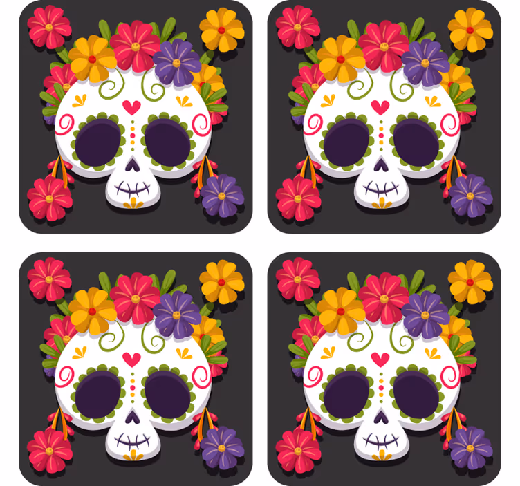 dessous de verre bizarre Jour des fleurs mortes - TenStickers