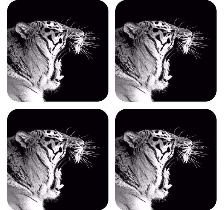 Dessous de verre geek profil de tigre majestueux - TenStickers