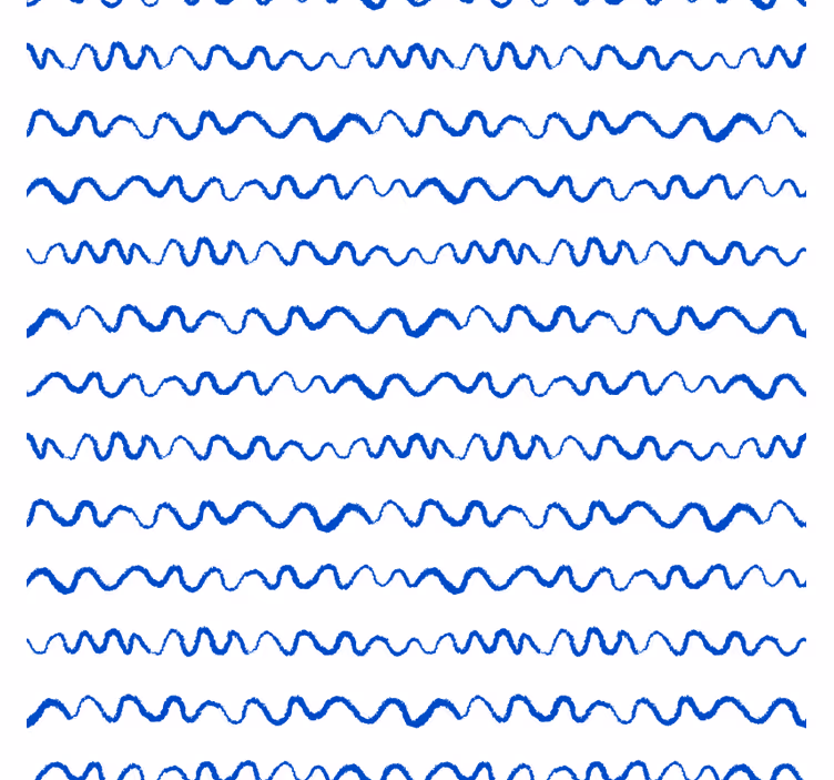 Dessous de verre motif lignes bleues ondulées - TenStickers