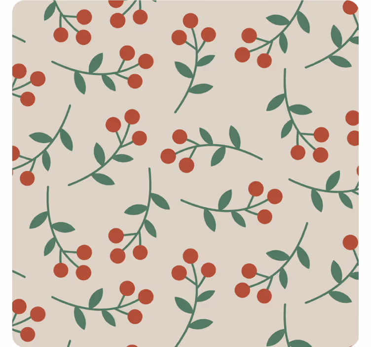 Dessous de verre motifs de branches de baies - TenStickers