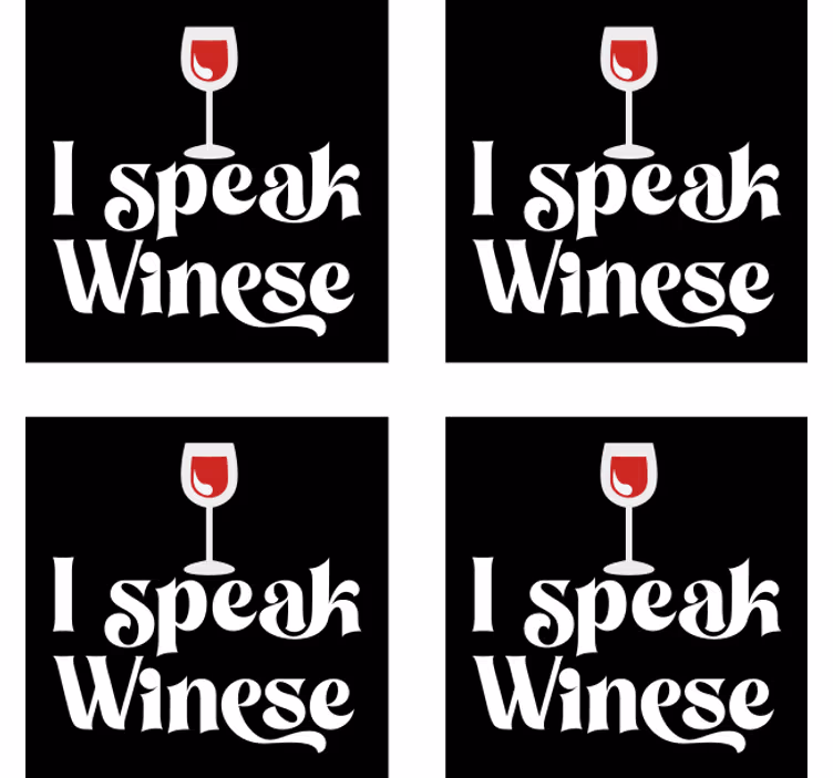 Dessous de verre bière humour verre à vin - TenStickers