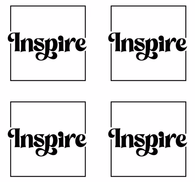 Dessous de verre citation typographie audacieuse inspirante - TenStickers