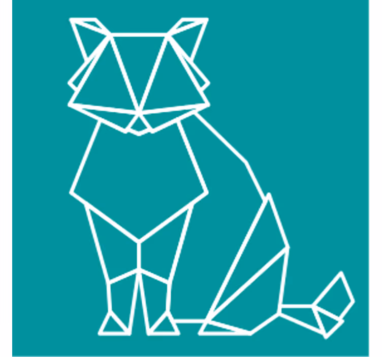 Dessous de verre geek contour d'animaux géométriques - TenStickers