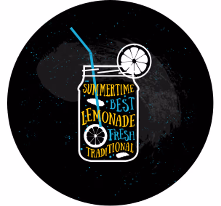 Dessous de verre moderne pot de citronnade rafraîchissant - TenStickers