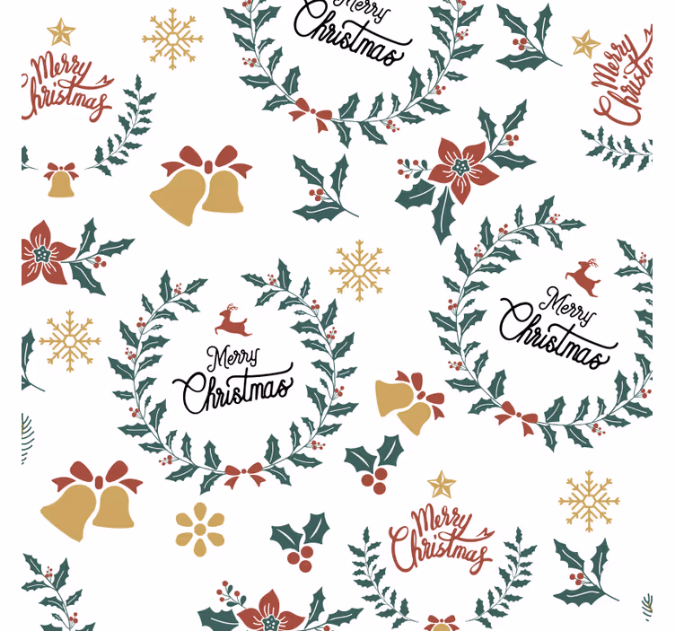 Dessous de verre noël design festif et joyeux - TenStickers
