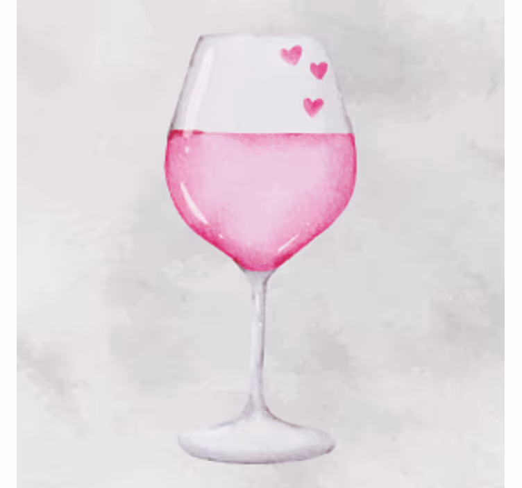 Dessous de verre personnalisable verre orné de cœurs - TenStickers