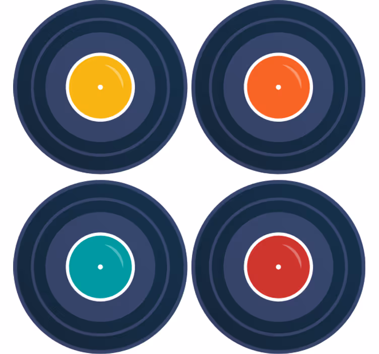 Dessous de verre geek inspiration en vinyle coloré - TenStickers