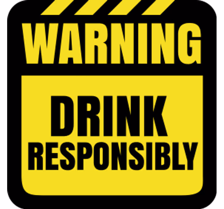 Dessous de verre bière rappel de prudence boisson - TenStickers