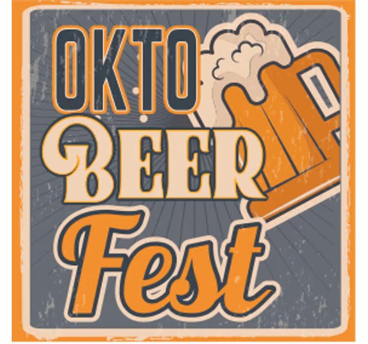 Dessous de verre bière célébration oktoberfest - TenStickers